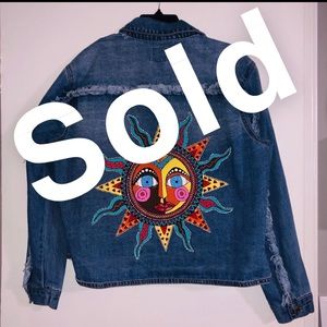 Painted jean jacket